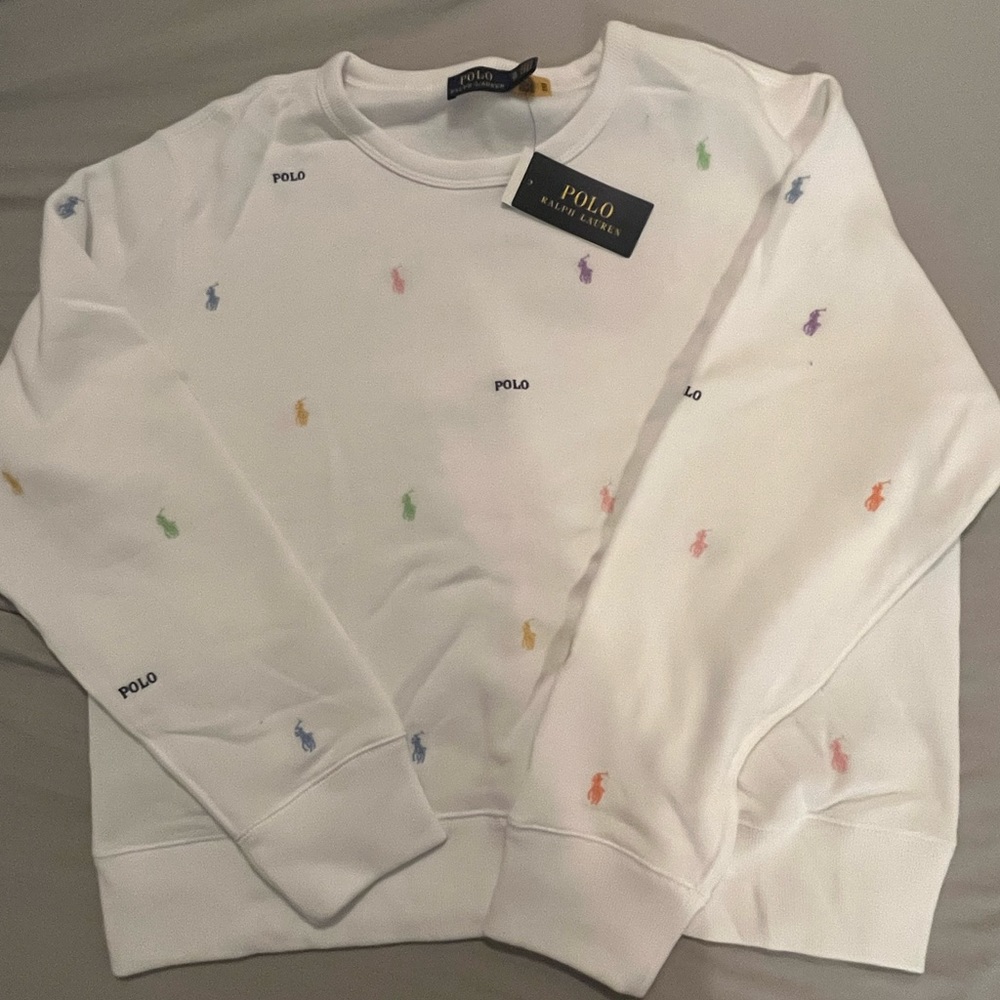 Ralph Lauren Polo Sweatshirt, new with tags, white, women’s size XL